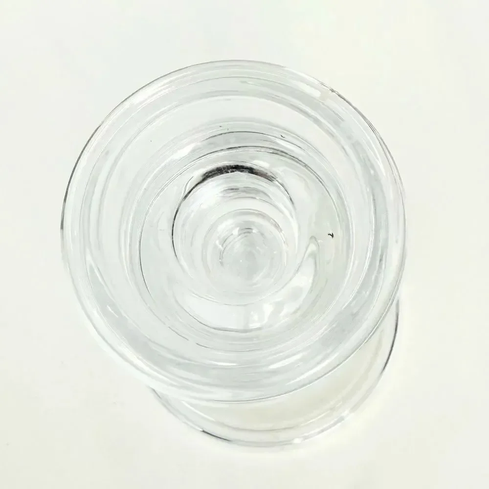 Elements Clear Glass Rounded Tiered Taper Candle Holder